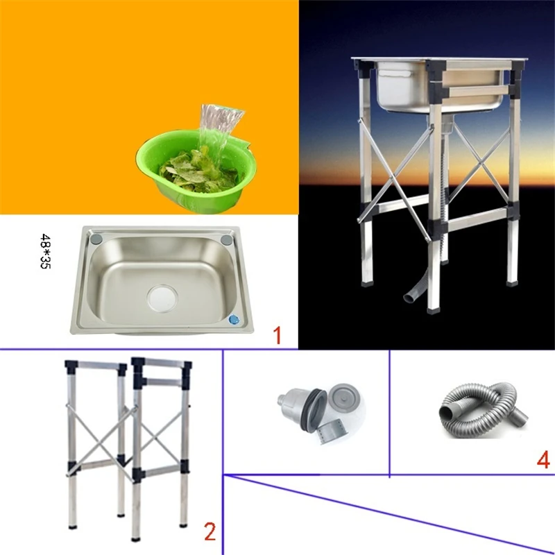 Lavandino Portatil Waschbecken Lavello Cucina Evier De Cuisine Wasbak Kitchen Lavabo Cuba Pia Cozinha Fregadero раковина для мытья