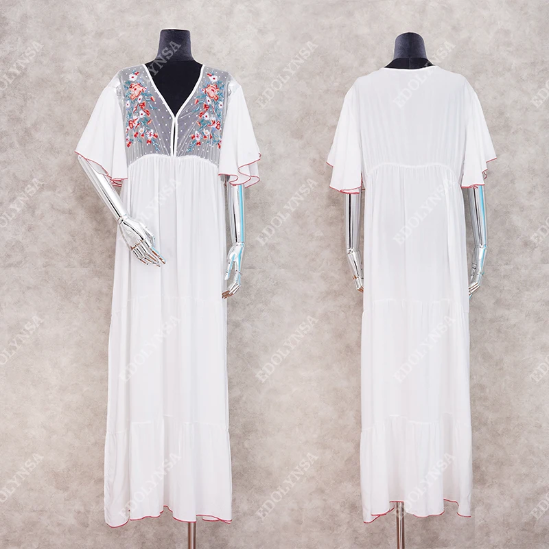 Женское платье с коротким рукавом-бабочкой соблазнительное летнее платье-макси