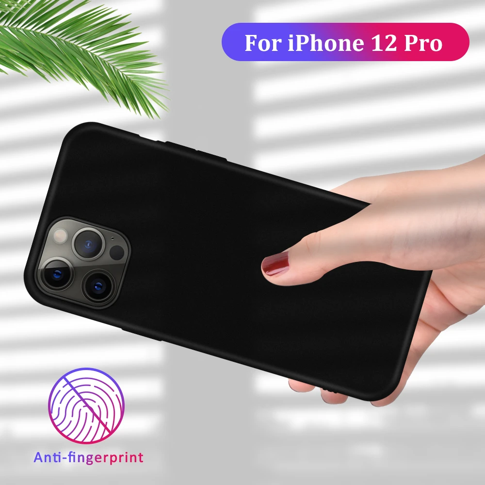 

Cover For iPhone 13Pro Max Ultra Thin Black Matte Soft Silicon TPU Case for iPhone 13 Pro Max 13Pro Mini Protective Cover Case