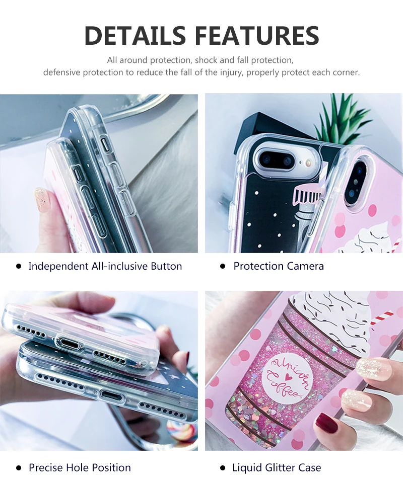 

Liquid Glitter Case For iPhone 11 PRRO MAX X XR XS Max Quicksand Pattern Case For iPhone 6 6S 7 8 PlusSoft TPU PC Dynamic