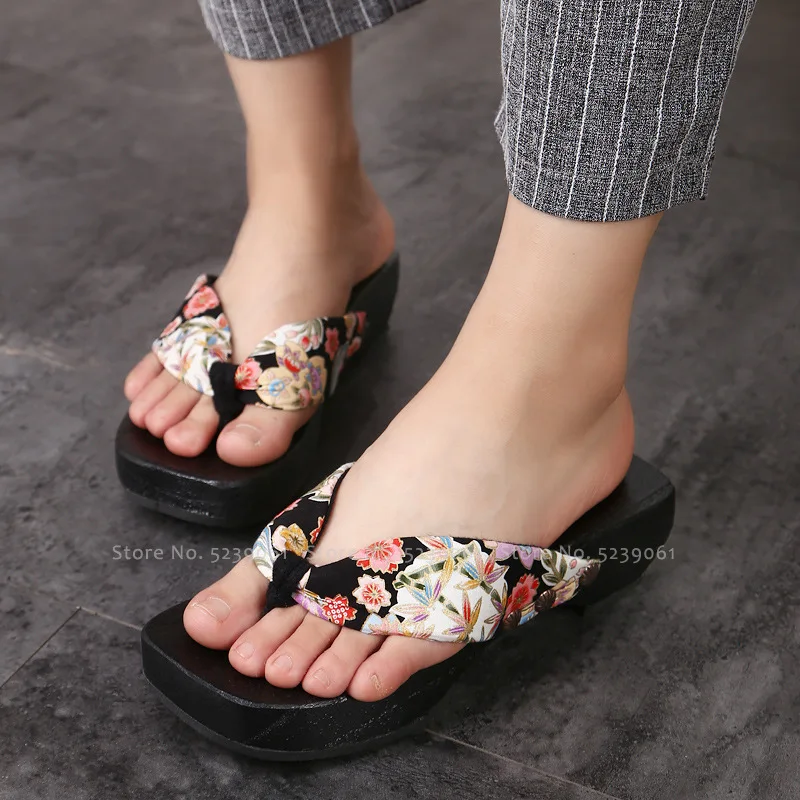 Японские традиционные деревянные туфли для женщин шлепанцы косплея в стиле