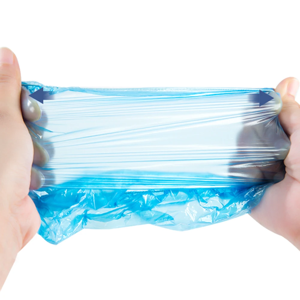 Одноразовые пластиковые чехлы для обуви защита от пыли дождливого дня синие