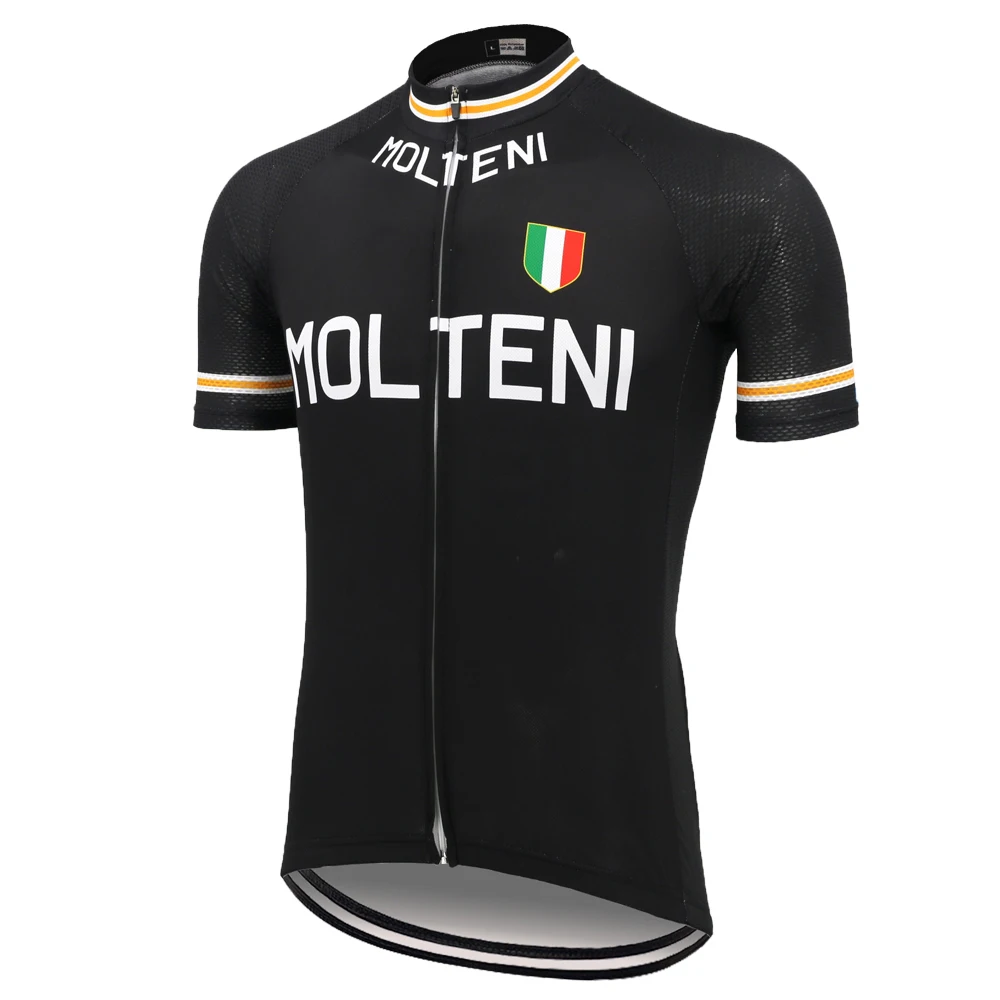 Классическая черная велосипедная майка MOLTENI ropa ciclismo go pro командная одежда для