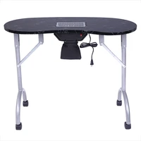 two colors portable mdf nail bale manicure table spa beauty salon equipment desk with dust collector cushion fan