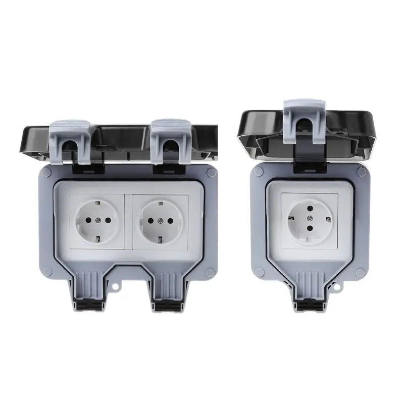 Наружный настенный выключатель IP66 погода и защита от пыли розетка ЕС