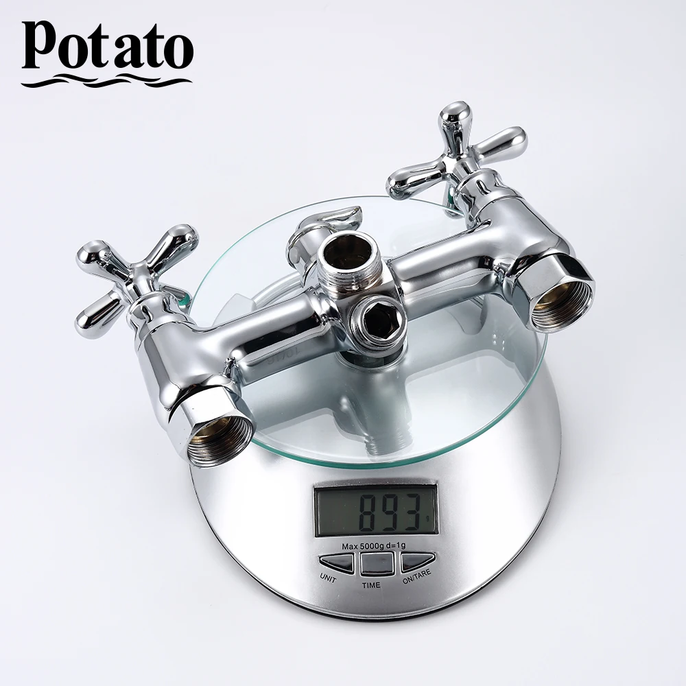 

Bathroom Faucet Long Water Outlet Tube Mixer Tap Bathtub Tap Wall Mounted Held Shower Set Hot and Cold Waterfull p23321