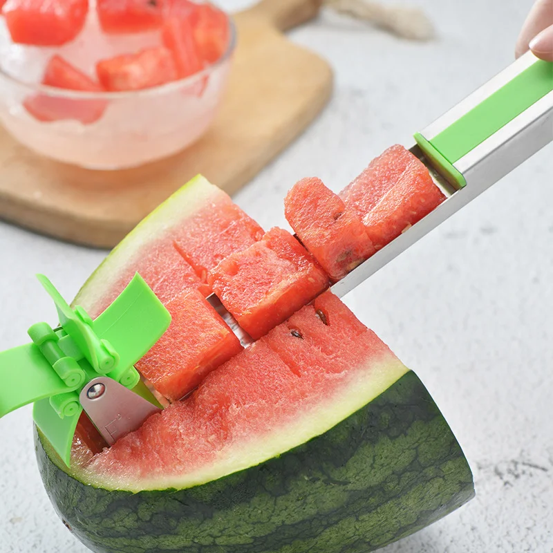 

Watermelon Cutter Knife Multi Melon Slicer Cutting Scoop Machine Stainless Steel Windmill Fruit Household Artifact Kitchen Tool