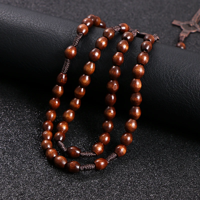 Коми Иисуса Христа деревянные бусины 8 мм четки оптом по низкой цене шарик крест