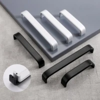 drawer pulls aluminium alloy u type black cabinet knobs kitchen cabinet handles drawer knobs pull black furniture handle cabinet