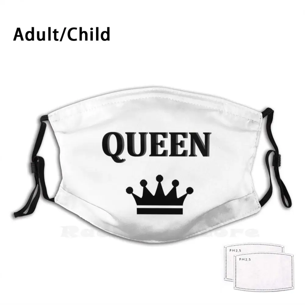 

Queen Adult Kids Anti Dust Filter Diy Mask Queen King Black White Divided Classic Eva Queen