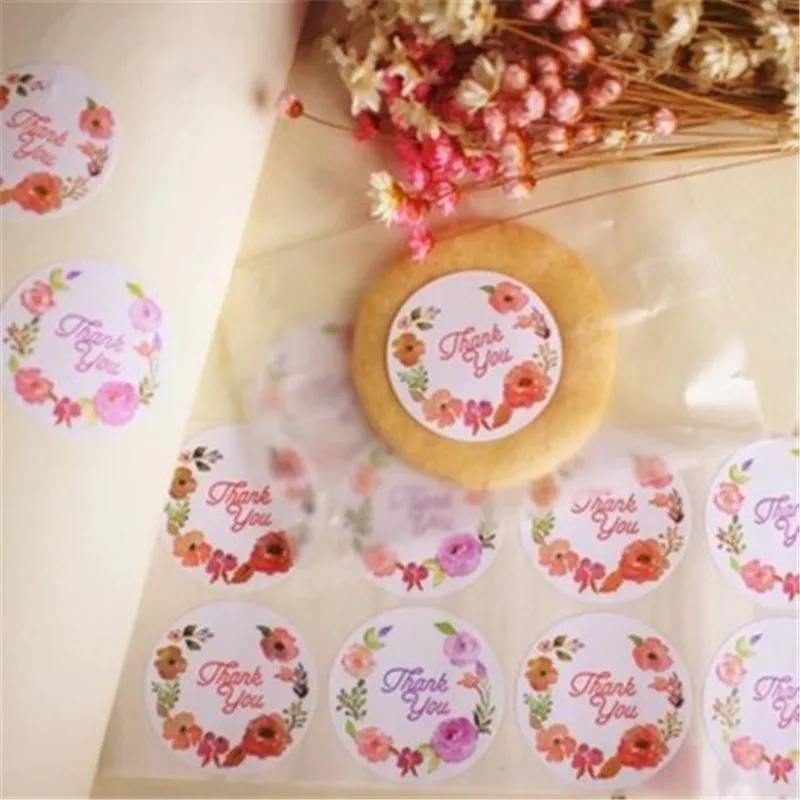 12 шт &quotспасибо&quot Сердце круглая крафт бумажная наклейка печать для изделий