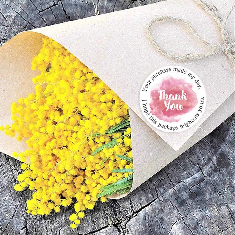 

Roll thank you handmade crafts decorative envelope seal with thank you sticker label