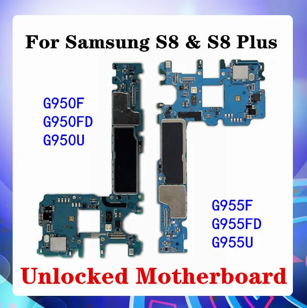 Оригинальная материнская плата для Samsung Galaxy S8 Plus G955F G955U G955FD G950F G950U G950FD 64 Гб
