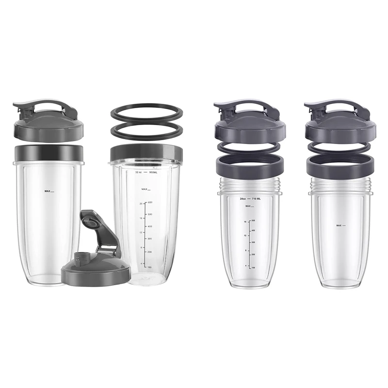 

2set 24 Oz/32 Oz Replacement Cups Compatible for NutriBullet 900W 600W Blenders Replacement Parts for NutriBullet