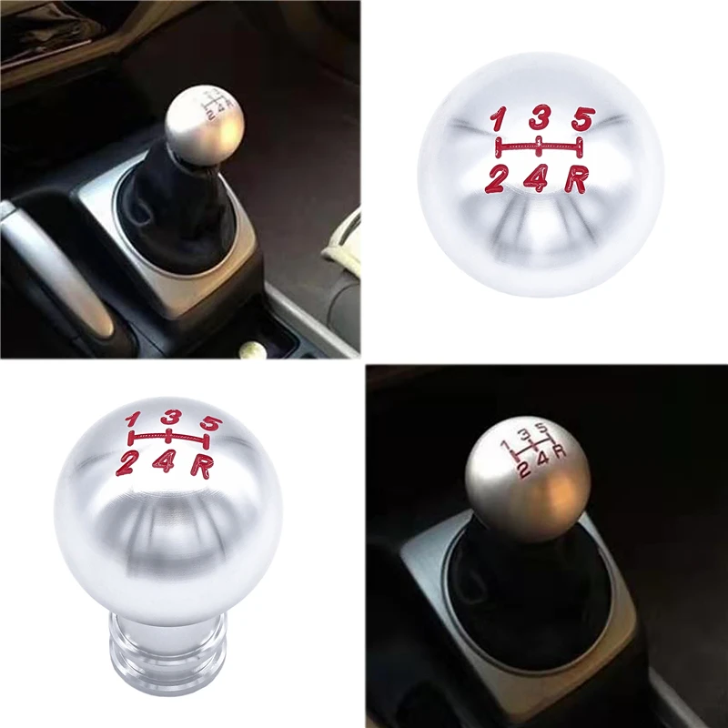 

Round Universal 5 Speed Car Racing Sports Lever HandBall Gear Stick Shift Knob Aluminium Alloy Lever Shifter with Plastic Screws