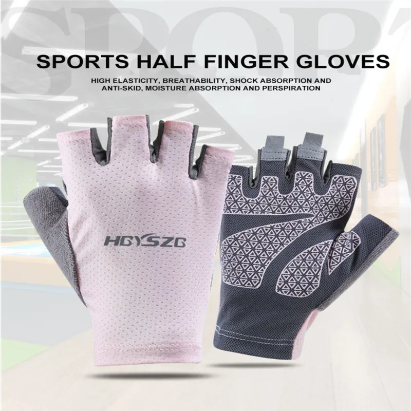 

Half Finger Gloves Bicycle Fitness Outdoor Sports Butterfly Mesh Silicone Non-slip Mountain Road Bike Cycling Gloves Unisex