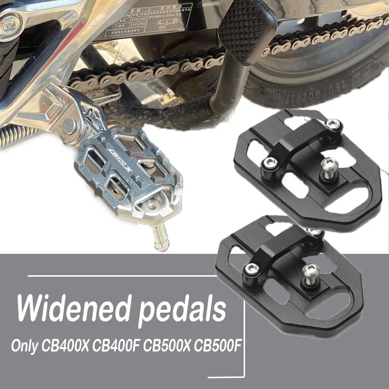 

Motorcycle Front Footrest Pedal Enlarger Footpad Extension Footpegs beta 2020 For Honda CB400X CB400F CB500X CB500F CB 400X 500X
