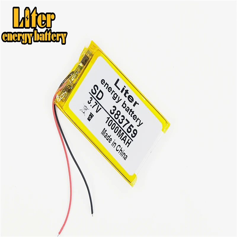 3 7 V 1000mAh 383759 403560 литий-полимерный аккумулятор питания для Mp3 MP4 MP5 DVD PAD электронного