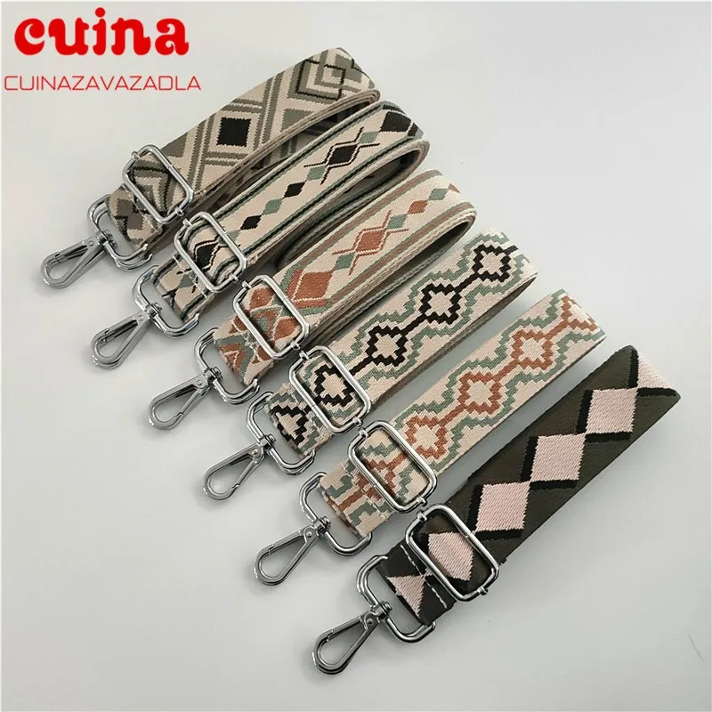 Нейлоновый ремешок для женской сумочки широкий цветной ремень через плечо сумки
