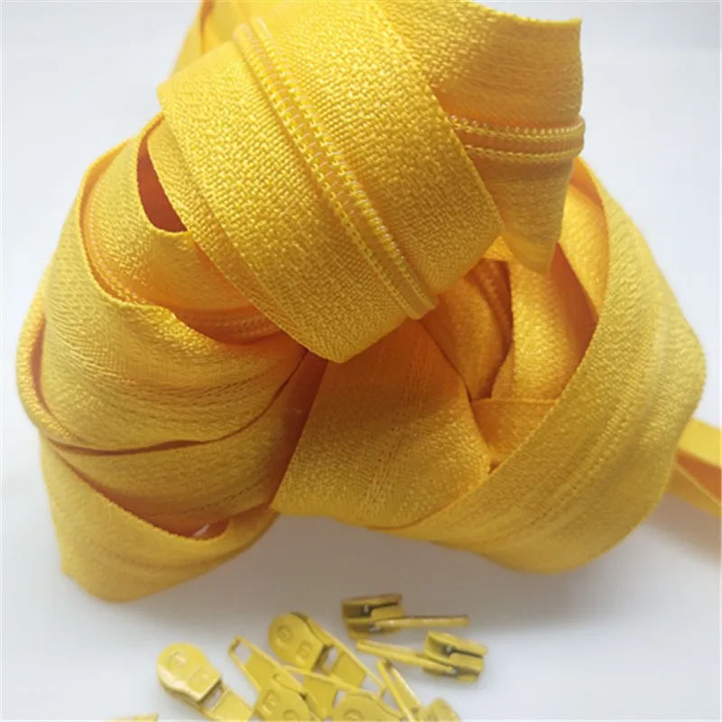 3/5/10 метров желтый цвет оптовая продажа нейлоновые катушки молнии оптом с молнией
