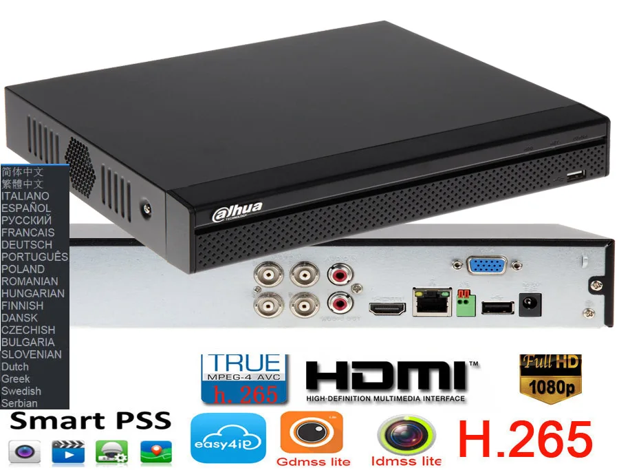Dahua система HDCVI HD 2.0MP IR 30m уличная купольная CVI камера 1080P Антивандальная система видеонаблюдения CCTV 4 канала DVR комплект