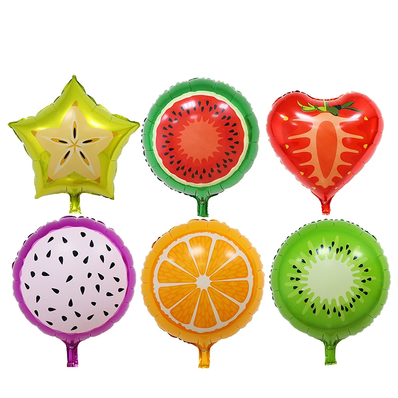 18 дюймовый Гелиевый шар из алюминиевой фольги в виде фруктов персик арбуз киви