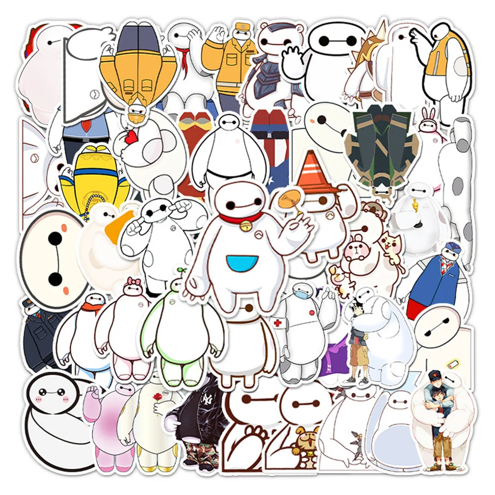 

10/30/50PCS Cartoon White Personalized Decoration Graffiti Waterproof Sticker Suitcase Notebook Refrigerator Water Cup Wholesale