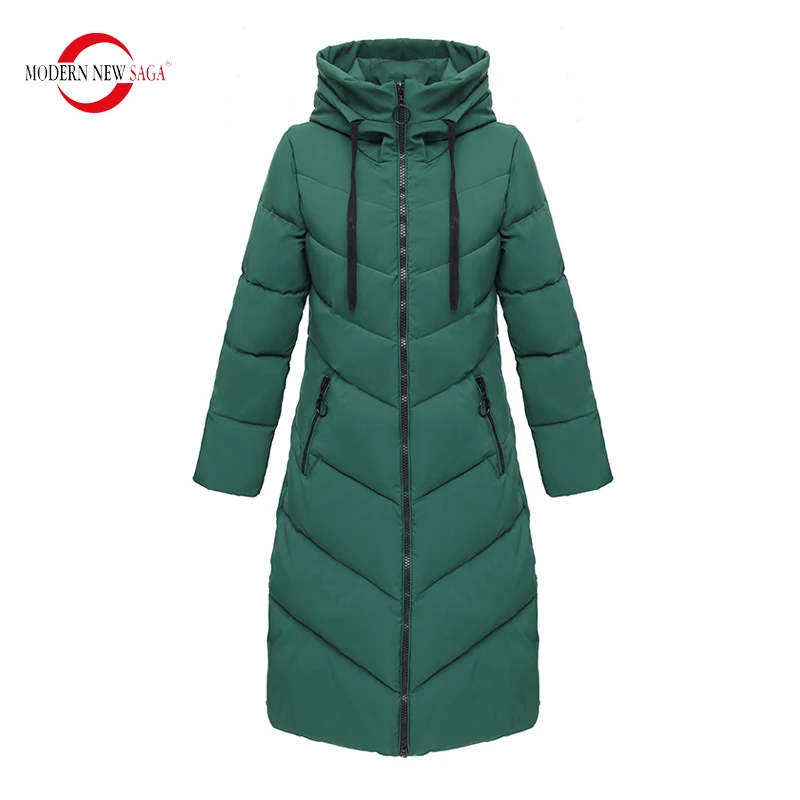MODERN NEW SAGA 2023 Women Coat Winter Cotton Padded Coat Parka Women Quilted Coat Overcoat Long Jackets Plus Size Ladies Coats