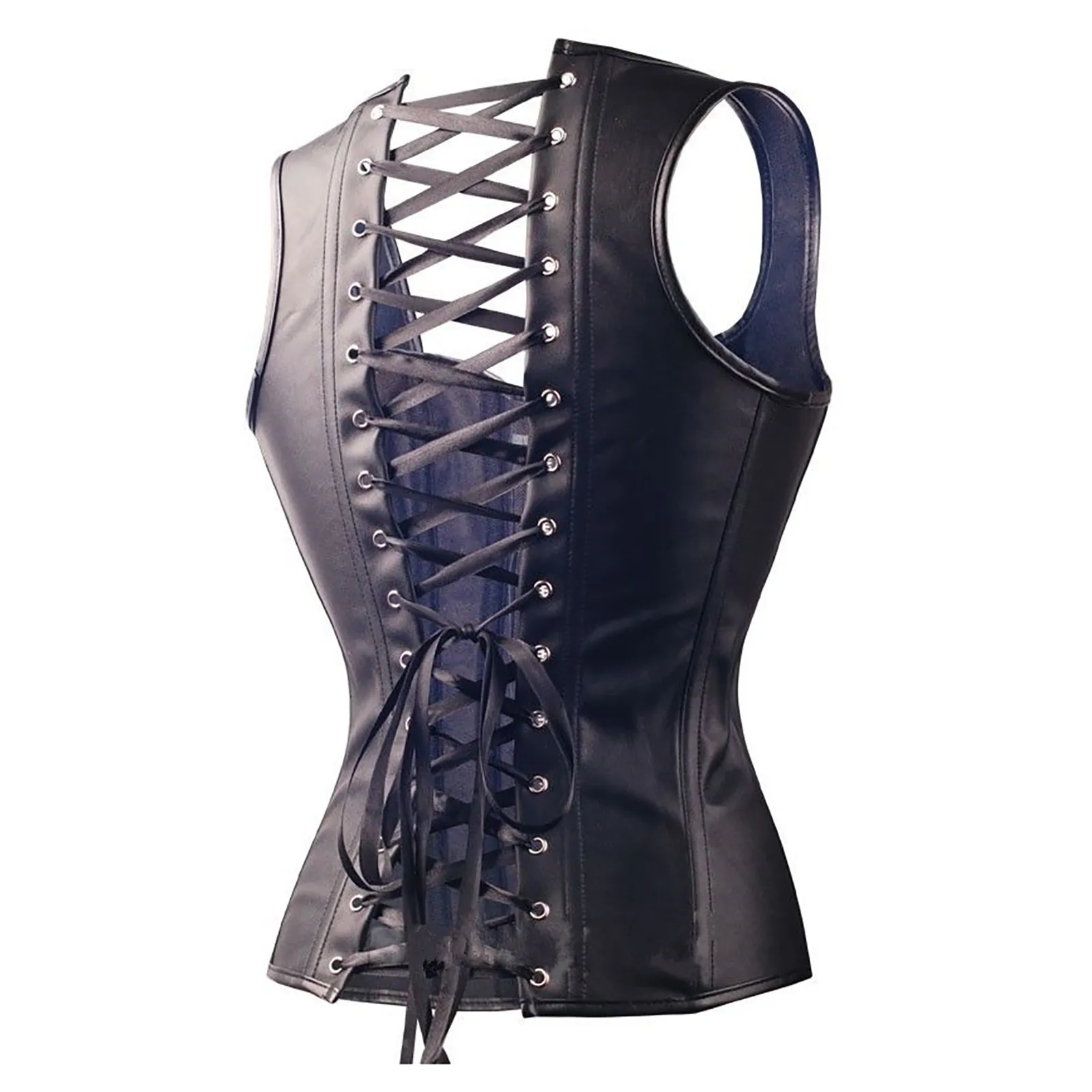 

Crop Top Women's Tube Tops punk style sexy court body shaping gathered abdominal corset Tank-Top Camisole