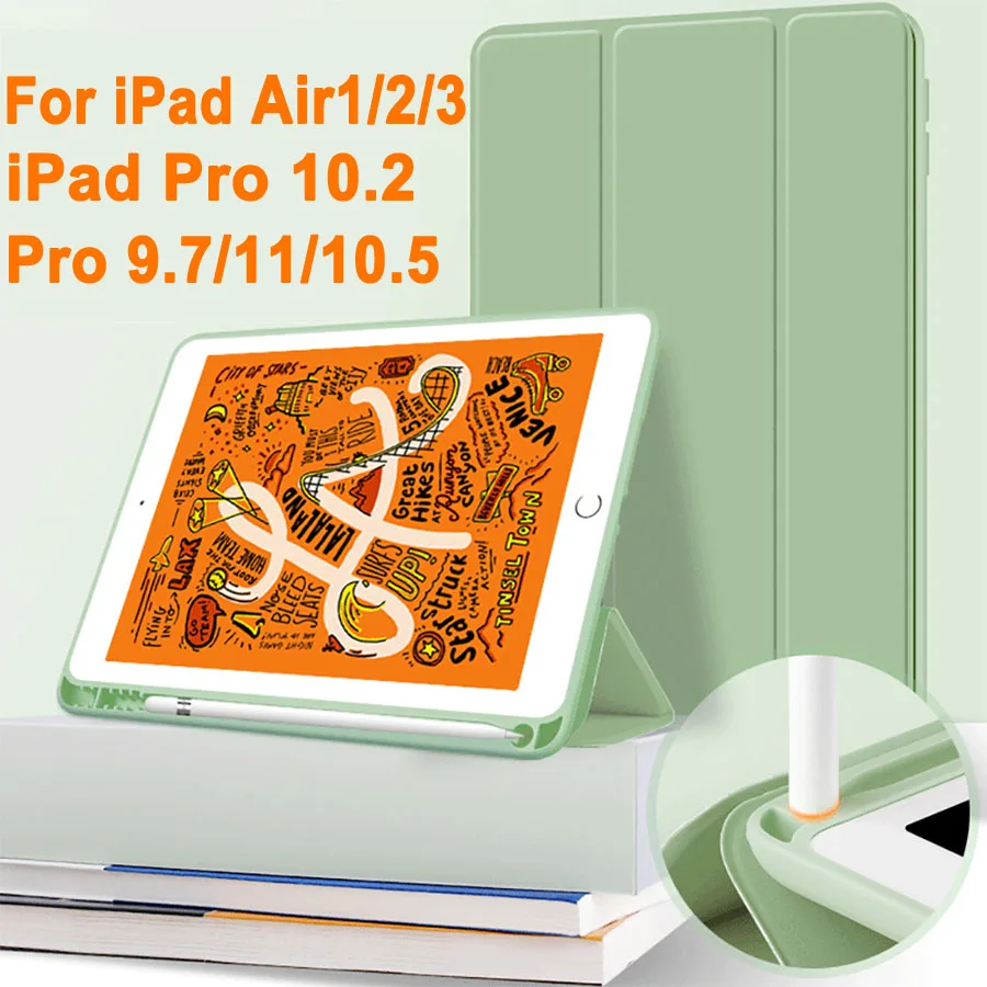 Чехол книжка для iPad 10 2 Pro 11 2020 чехол подставка из ТПУ 9 7 2018 Air 3 2019|Чехлы планшетов и