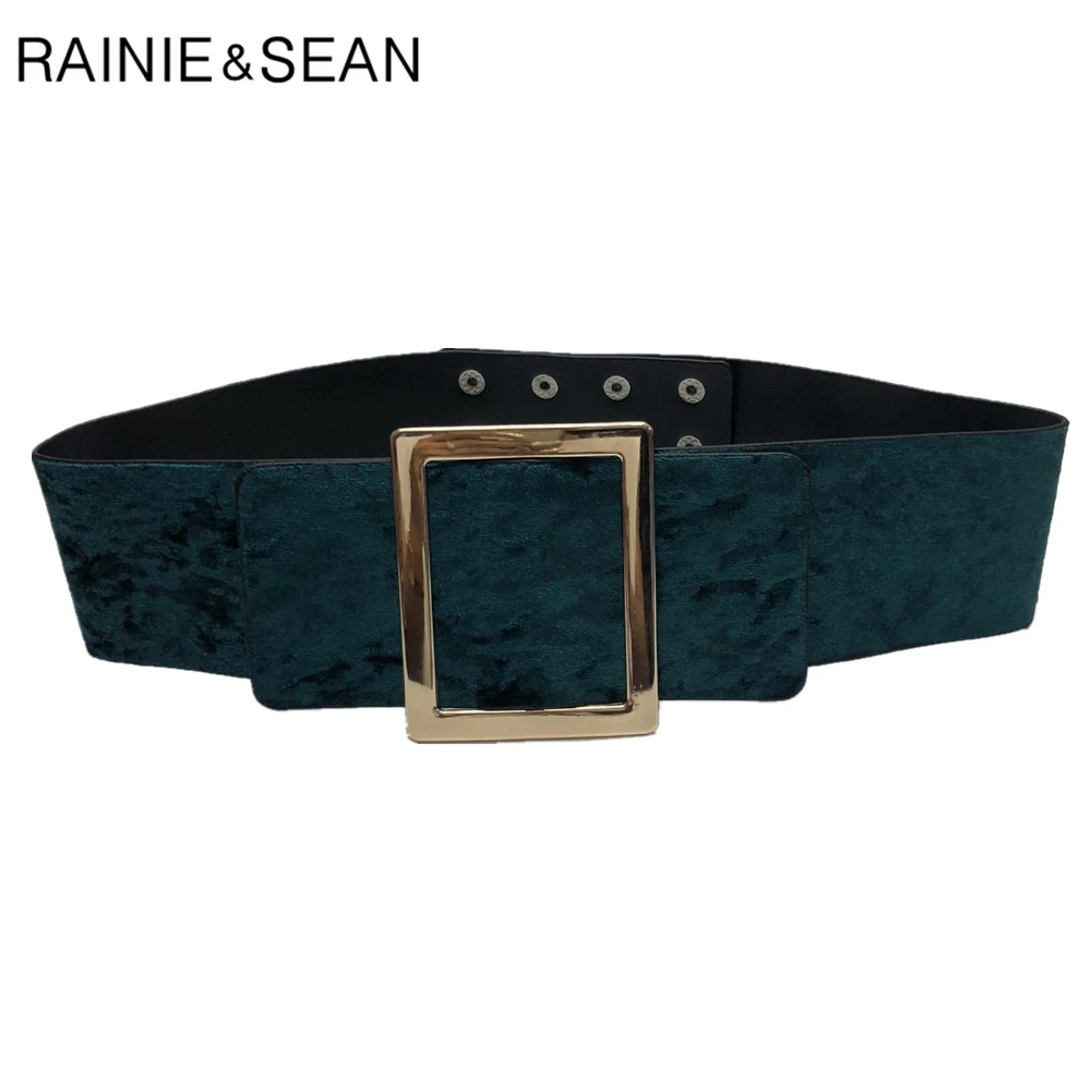 Ремень из искусственной кожи Женский винтажный пояс с широким поясом Синий