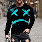 Новинка 2021, летняя мужская футболка в стиле хип-хоп в европейском и американском стиле, Повседневная модная спортивная футболка с длинными рукавами и мультипликационным принтом пчелы