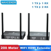 660ft Wireless HDMI Video Transmission System WIFI Wireless HDMI Transmitter Extender Support 20~60 KHz IR ( Sender + Receiver )