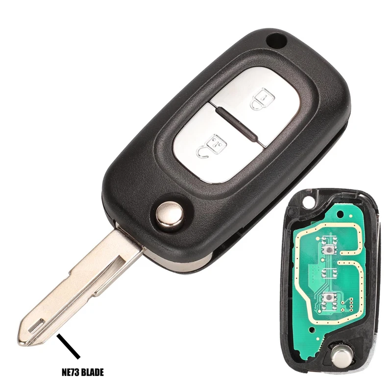 NE73 Key ASK/FSK 2 BTN 433 МГц PCF7961A ID46 флип дистанционный ключ для Renault Clio III Clio 3 Kangoo Master Modus Twingo 2006- 7701210033 - Color: NE73 Key