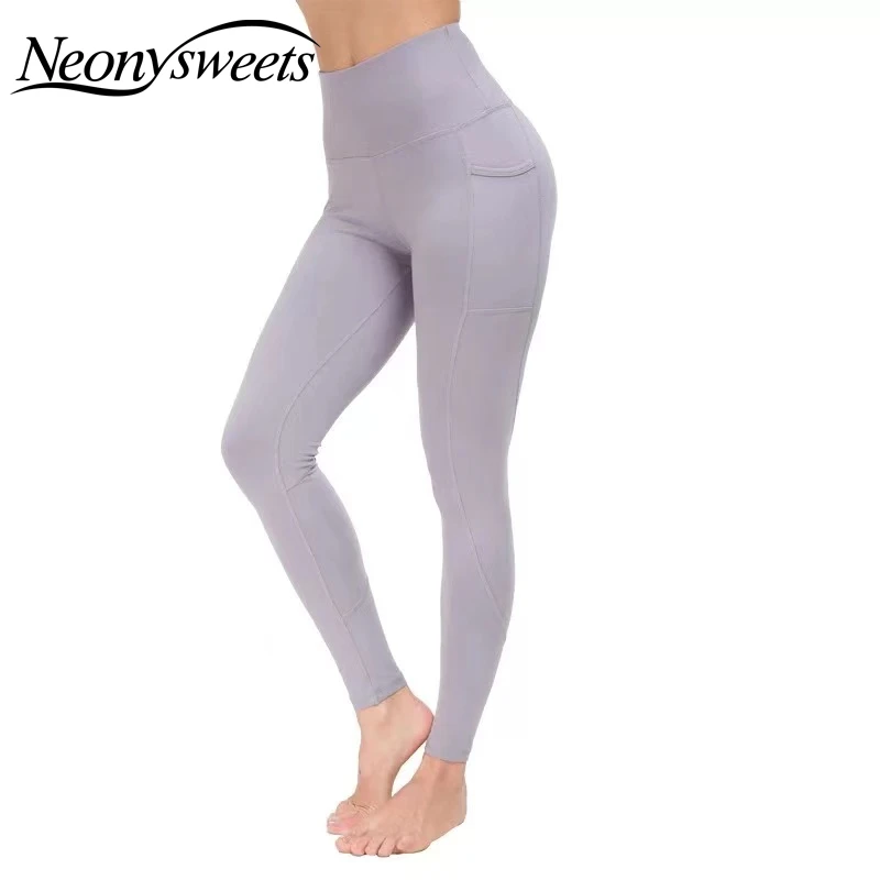 

Neonysweets Bicycle Leggings Tummy Control Yoga Pants High Waist Sport Leggings Running Pants Push Up Gym Fitness Leggings