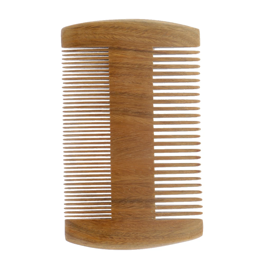 

Two Sides Sandalwood Scent Wooden Hair Comb, Handmade Massage Hair Care Beard Taming Comb Hair Brush