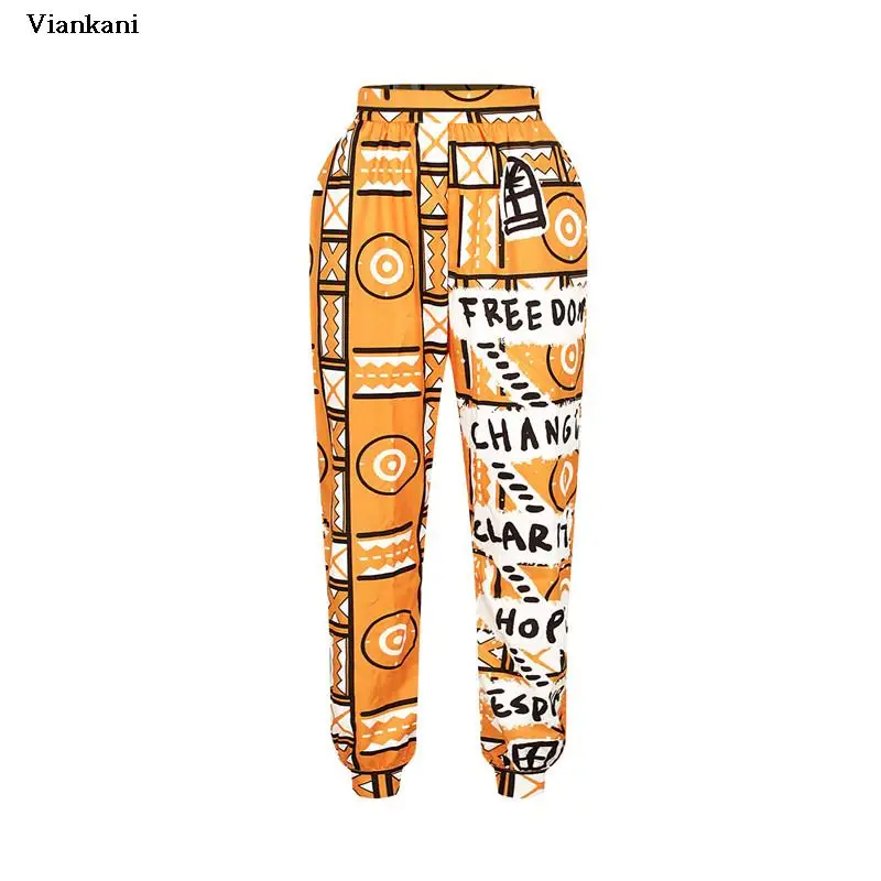 

African Trousers Clothes 2021 Autumn Dashiki Print Joggers Women Elastic Waist Fashion High Harem Pant African Dresses Female