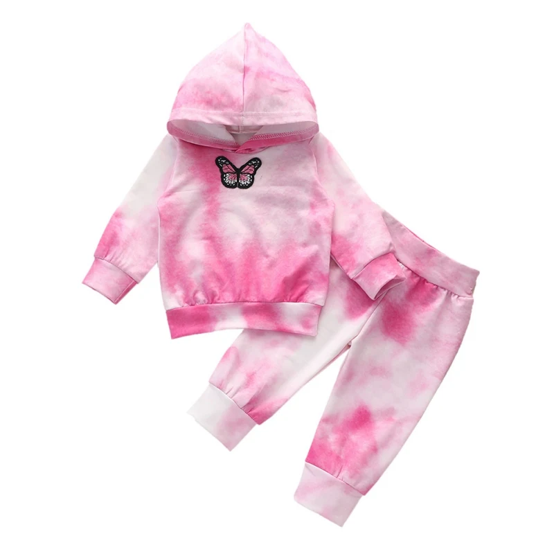 

Autumn Baby Girl Boy Fashion Clothes Set Newborn Infant Kids Outfit Solid Hoodie Top Pullover+Pants Clothing Suit