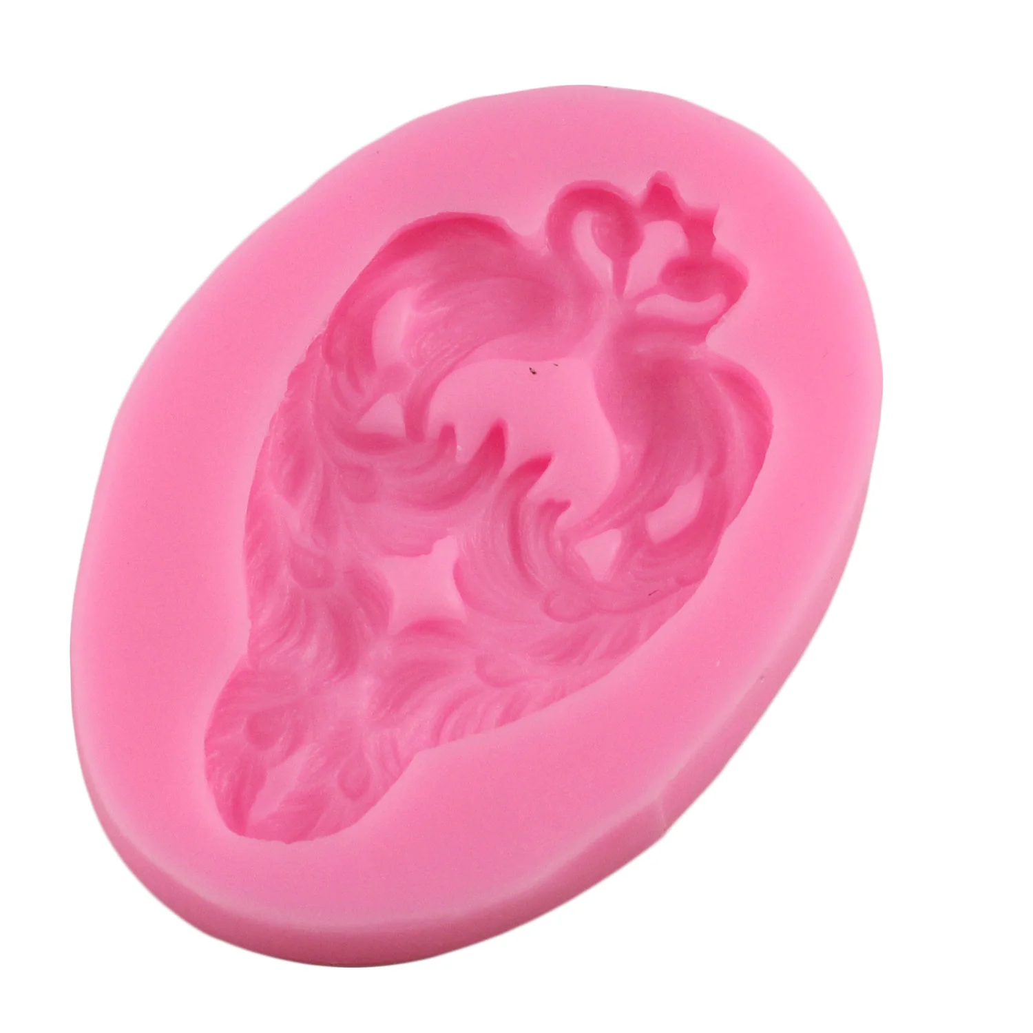 Силиконовая форма с объемной каймой павлина рельефное украшение для кекса