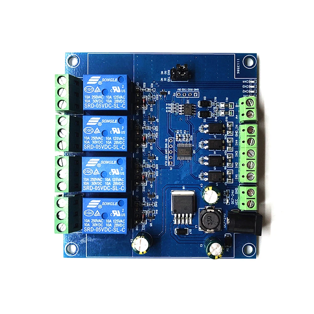 Релейный модуль Modbus RTU 7-24 В Протокол 2 4 канала 5 10 А/250 переменного/постоянного тока