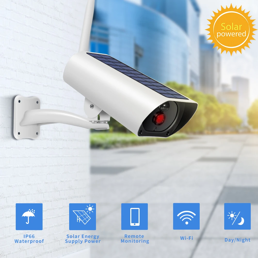 1080P ip камера на солнечной батарейке 2MP беспроводная Wi Fi видеонаблюдения