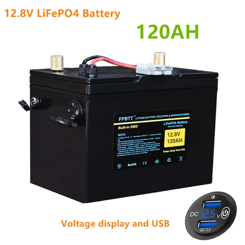 

12v 120ah lifepo4 литиевая аккумуляторная батарея 12v lifepo4 литиевая батарея пакет 120ah с 10A взимать плату за лодка моторчик с пропеллером, Ловец рыбы и ...