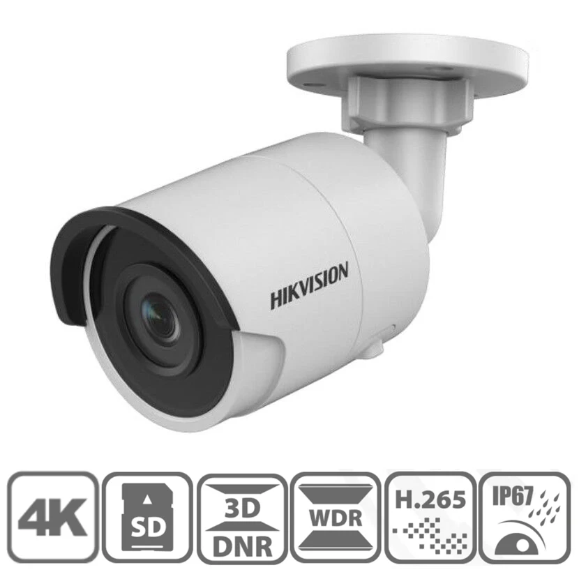 Сетевая цилиндрическая IP-камера Hikvision DS-2CD2085FWD-I 8 Мп 4K Ultra HD POE H.265 3D DNR CCTV оригинал |