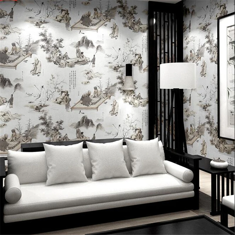 Beibehang Новый китайский стиль древний классический дзен пейзаж живопись чайная
