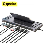 Док-станция USB C, USB C концентратор на USB 3 0, HDMI-совместимый RJ45 концентратор для MacBook Pro, USB-разветвитель, Multi 12 портов, Тип C, док-станция