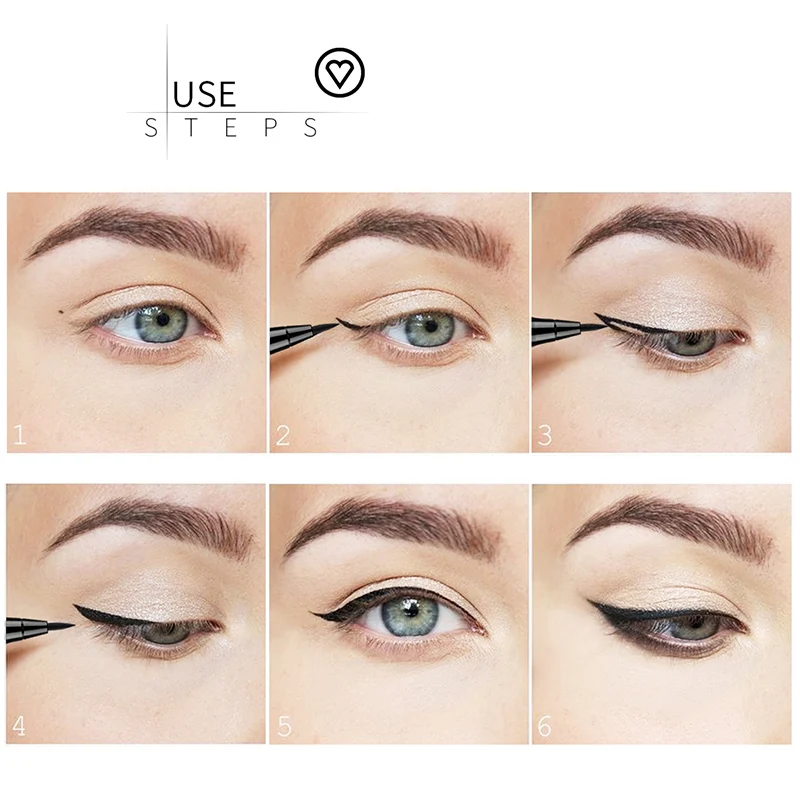 Лидер продаж Черная Подводка для глаз с хлопковой головкой профессиональная