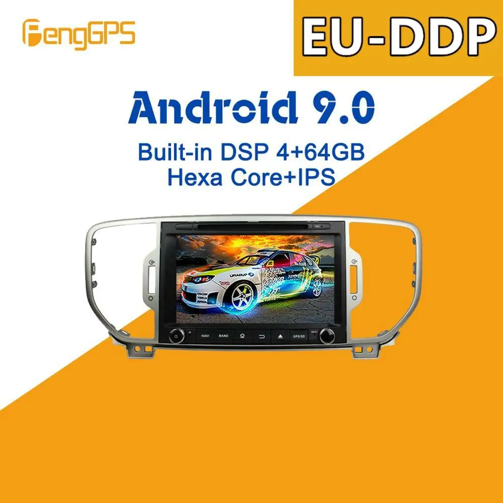 Android 9 PX6 DSP для KIA Sportage 4 2016 2017 2018 2019 Автомобильный мультимедийный стерео плеер DVD