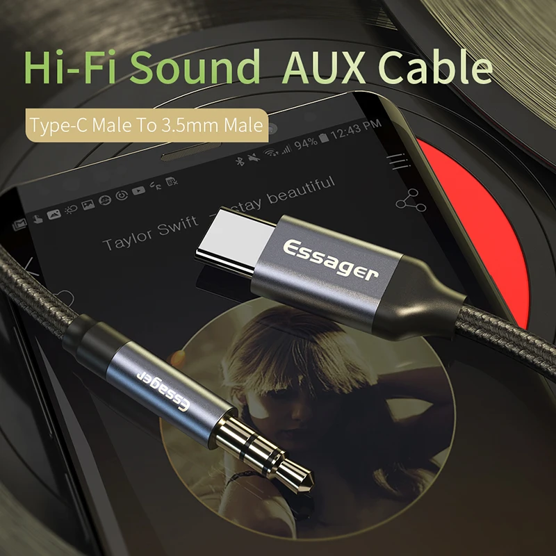 Кабель USB Type-C Jack 3 5 мм кабель Usb C-3 для гарнитуры аудиокабель Samsung Note 10 Plus Xiaomi Huawei