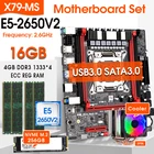 Материнская плата X79 LGA2011 E5 2650 V2 CPU 4 шт. x 4 ГБ = 16 ГБ DDR3 ОЗУ память ECC REG и NVME 256 ГБ M.2 SSD COOER набор