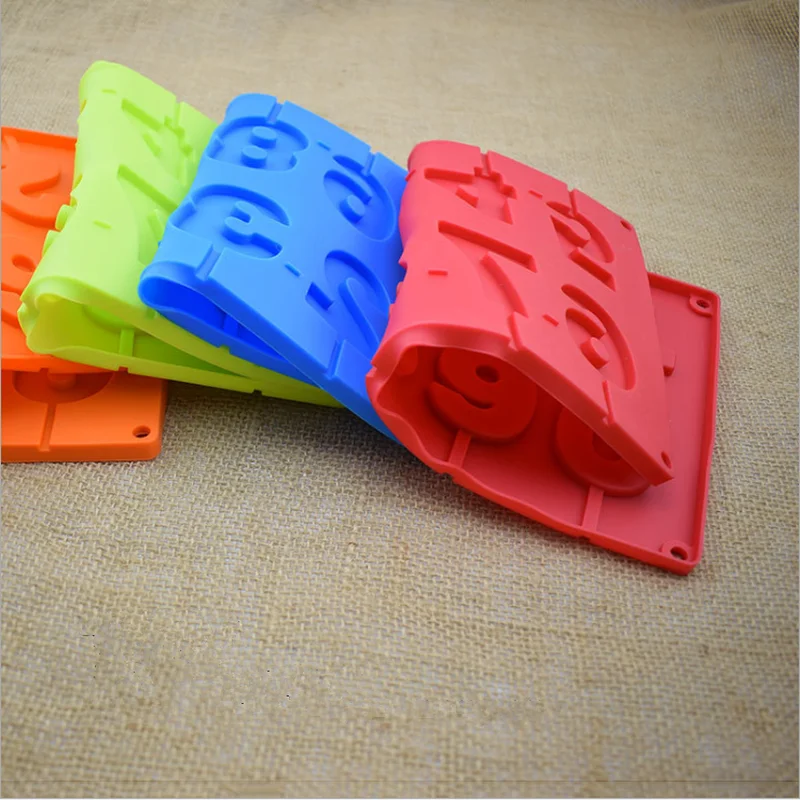 1 шт. леденец форма для шоколада с барабанные палочки 0-9 в форме цифр силиконовая